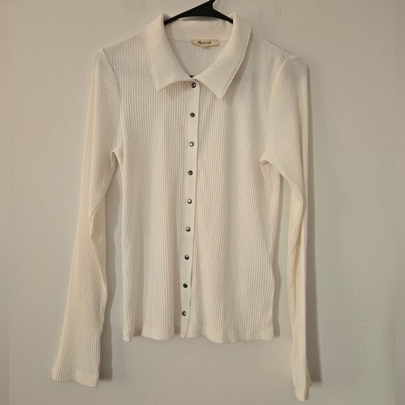 NWT Madewell Snap-Front Cardigan Top - Picture 5 of 11